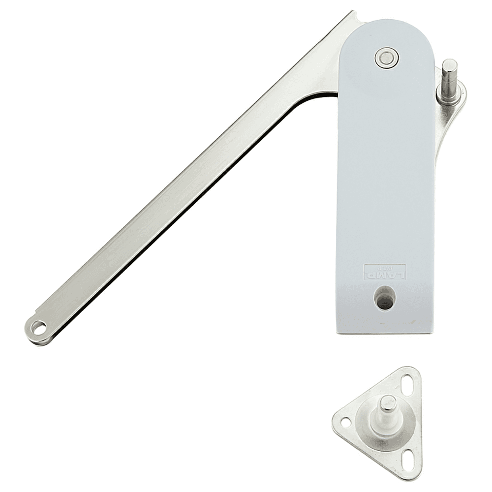 HDSN-30 Left-Hand Light Duty Soft Down Stay, Nickel/Light Gray