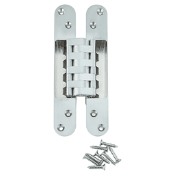 HES-3030 Invisible 180° Opening Concealed Hinge, Satin Chrome