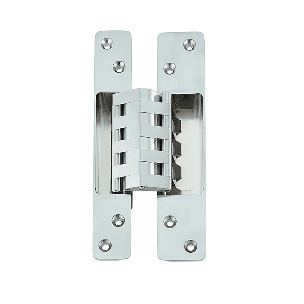 HES-3038 Invisible 180° Opening Concealed Hinge, Satin Chrome