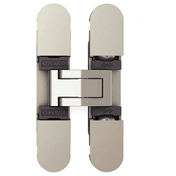 HES3D-70 3-Way Adjustable Concealed Hinge, Dull Nickel