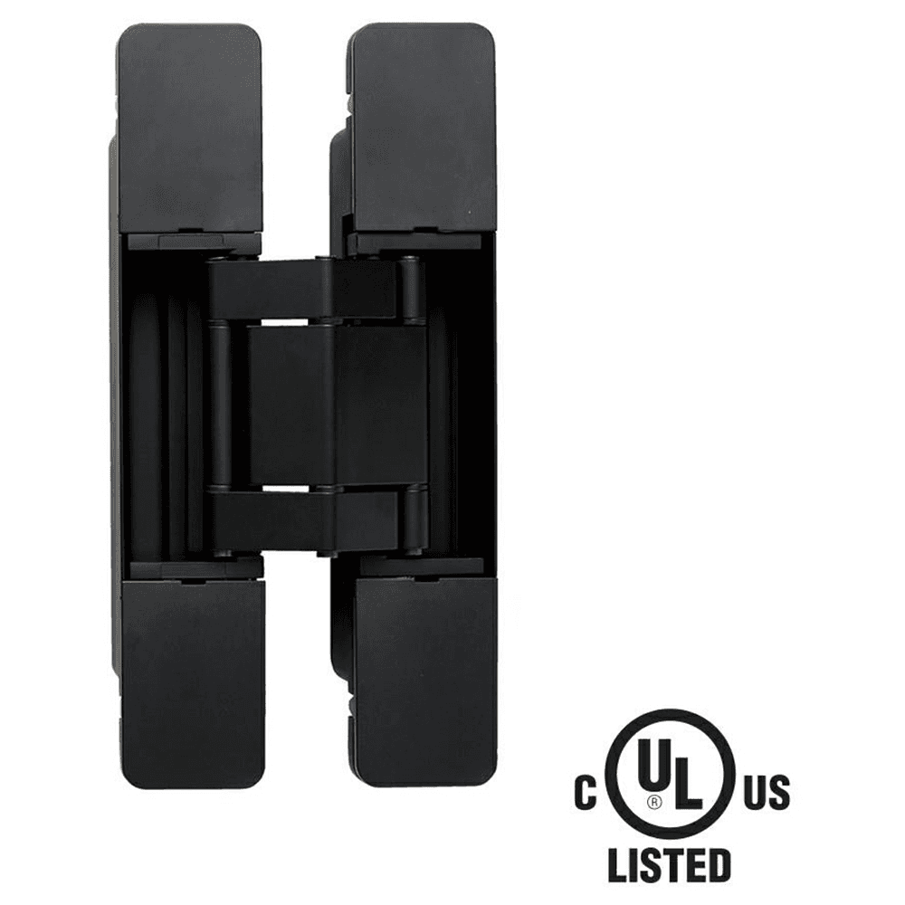 HES3D-W190 3-Way Adjustable Concealed Hinge for Cladded Doors with UL Rated, Black