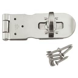 3-15/16" Screw-On Flathead Hasp, Polished