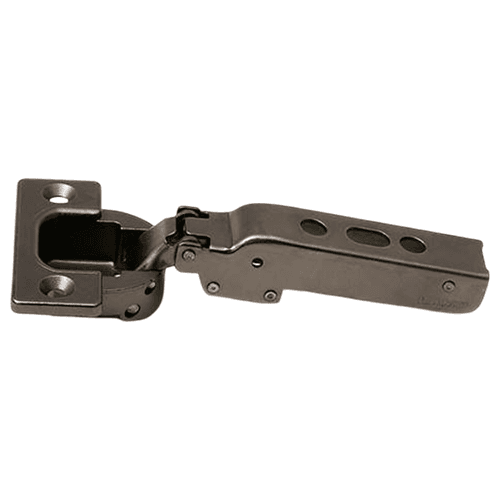 93° Opening Steel Standard Euro Hinge, Free Swinging, 1" Overlay, Black Nickel