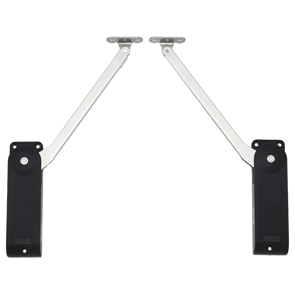 OVN Soft Close Door Mechanism for Over-The-Top Flipper Door, Black/Nickel