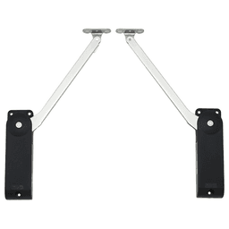 OVN Soft Close Door Mechanism for Over-The-Top Flipper Door, Black/Nickel