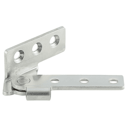 PL-100 Left-Hand Overlay Door Pivot Hinge, Plain Stainless Steel