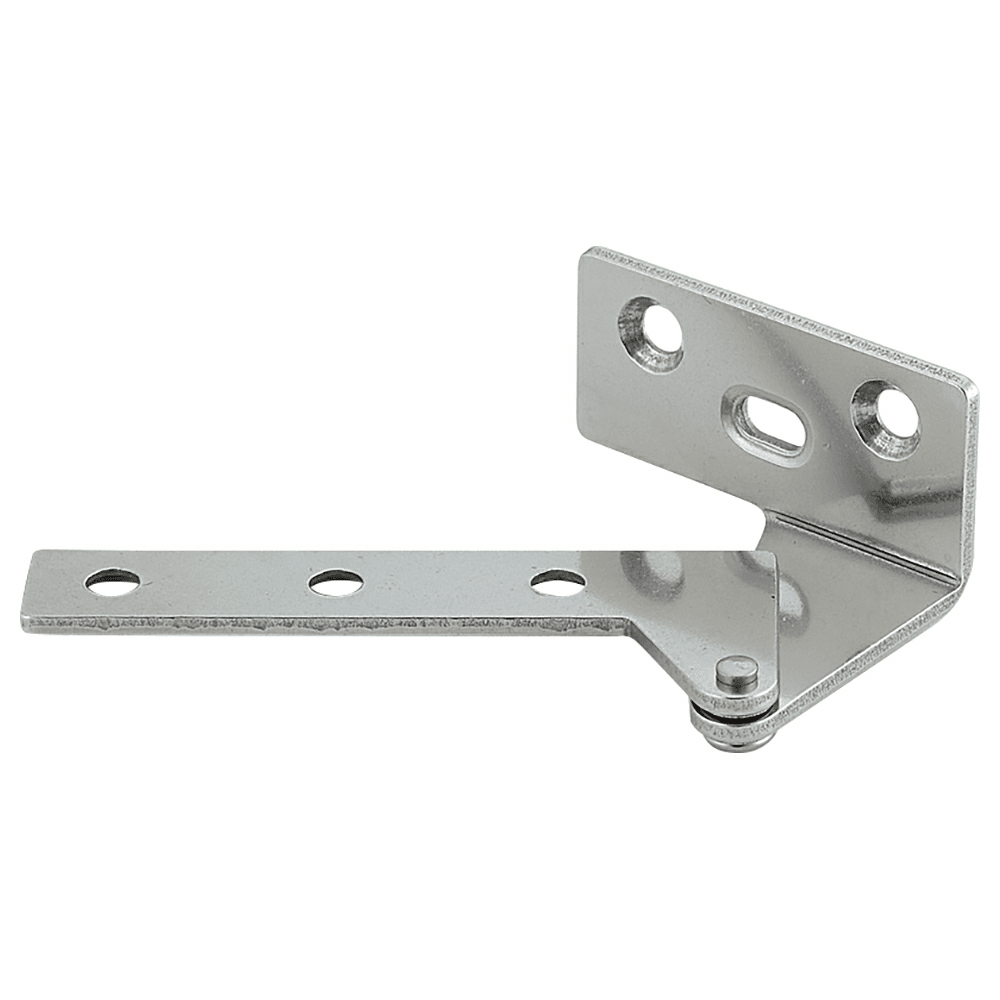 Right-Hand Overlay Door Pivot Hinge, Plain Stainless Steel