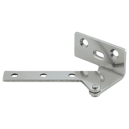 Right-Hand Overlay Door Pivot Hinge, Plain Stainless Steel