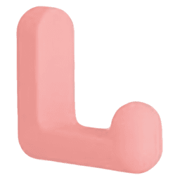 48mm Pastel Rubber Hook, Red