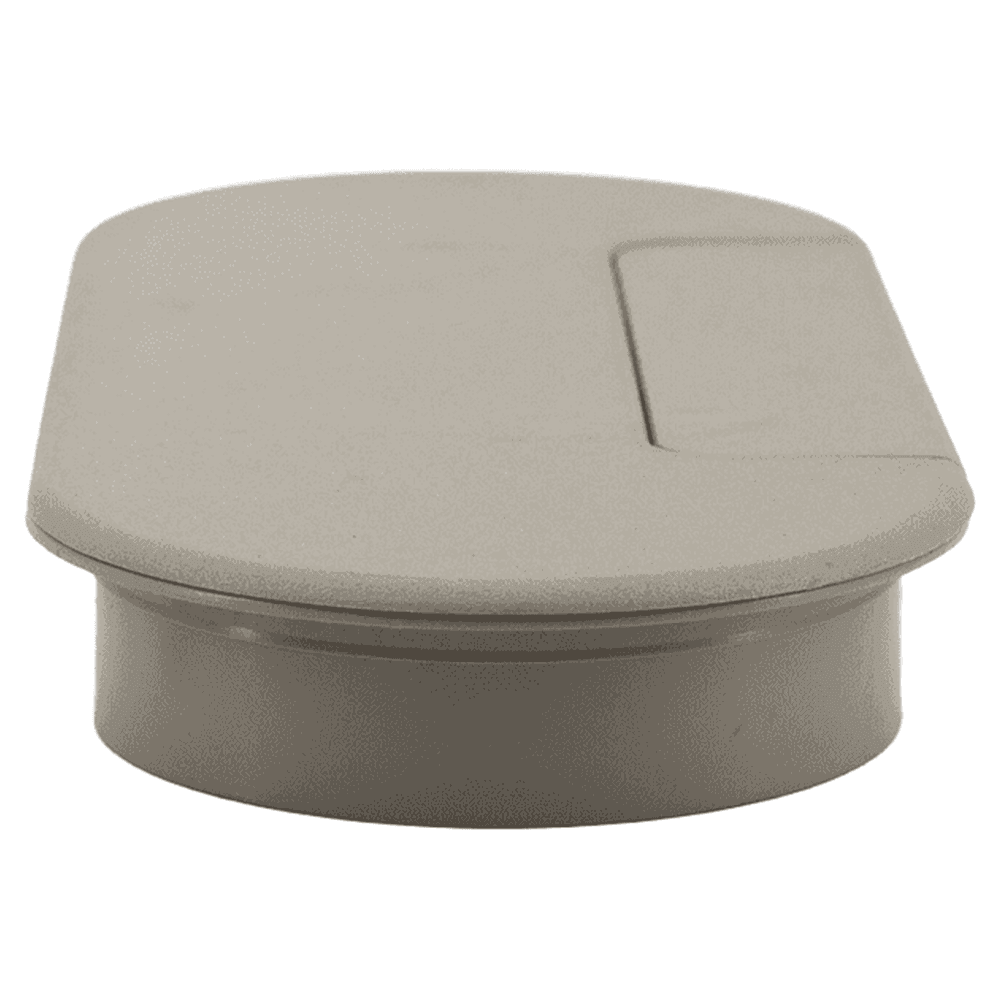 166.5mm Oval Cable Grommet, Gray