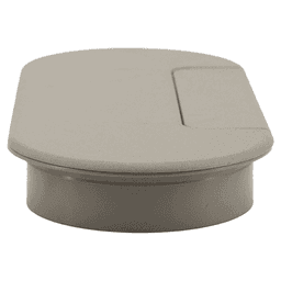 166.5mm Oval Cable Grommet, Gray