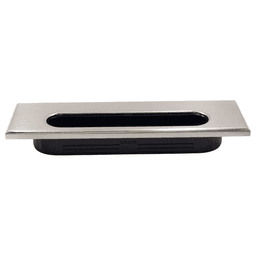 6-1/2" Flush Pull, Satin Nickel/Black