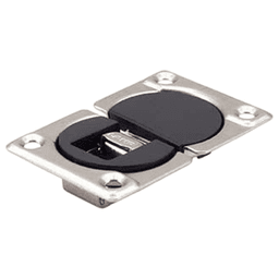 44mm 90° Opening Drop Hinge with Covers, Nickel/Black