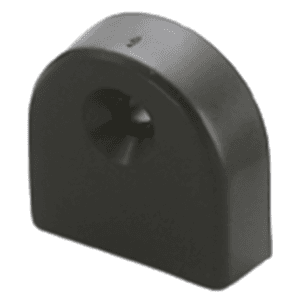 18.6mm Pilaster End Cap for Single Slotted Pilaster, Black