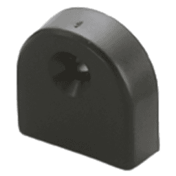 18.6mm Pilaster End Cap for Single Slotted Pilaster, Black