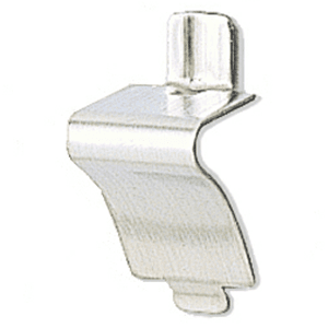 12mm Shelf Clip for Single Slotted Pilaster, Satin Stainless Steel