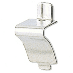 12mm Shelf Clip for Single Slotted Pilaster, Satin Stainless Steel