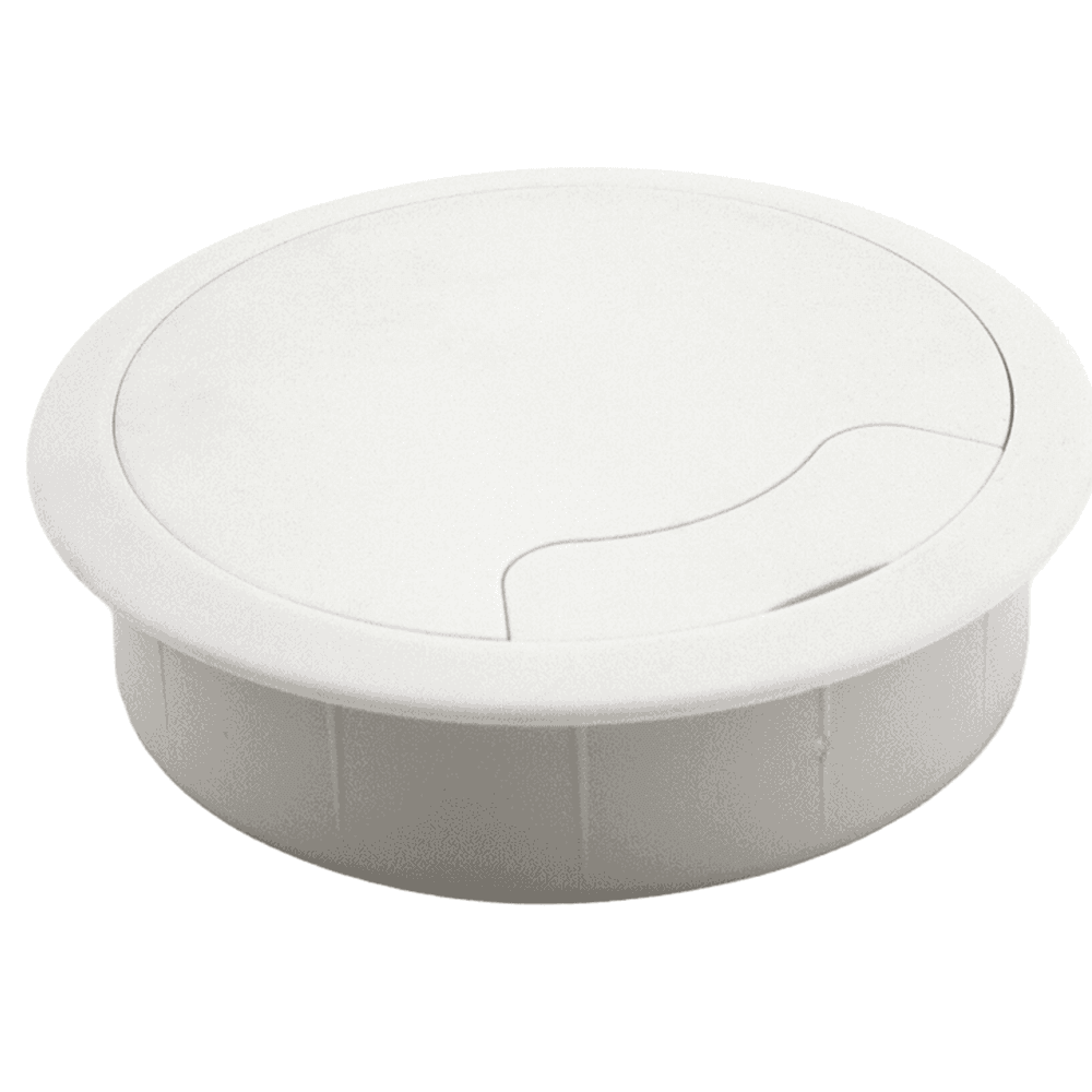 92mm Round Cable Grommet, White