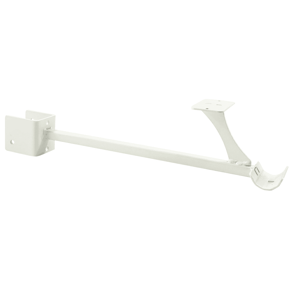 11-1/2" Closet Rod Bracket with Shelf Support, White