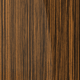 1-Sided Veneer Panel, Zebrano, 19mm Thick 48" x 110-1/4", CA Only