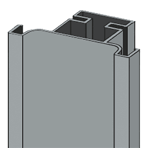 Gola 4.5m 8012 Vertical Double Door Channel Profile, Black Matte