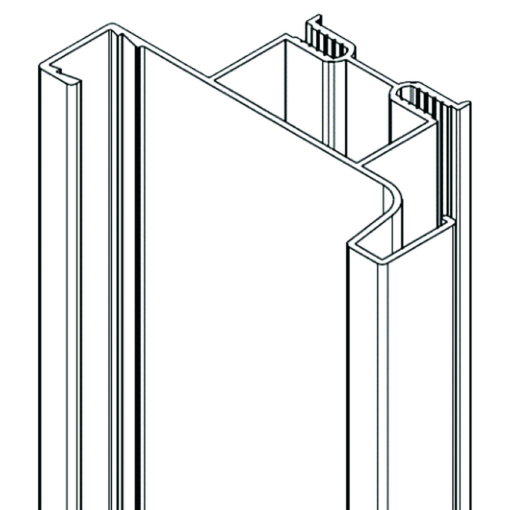 Gola 4.5m 8012 Vertical Double Door Channel Profile LED, Stainless Steel