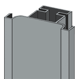 Gola 4.5m 8012 Vertical Double Door Channel Profile, Stainless Steel