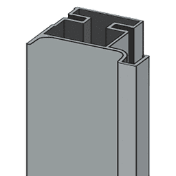 Gola 4.5m 8018 Vertical Single Door Channel Profile, Black Matte