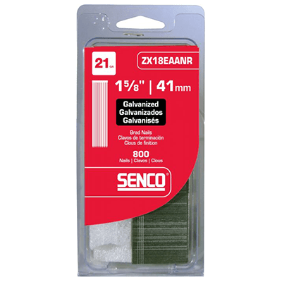 1-5/8" Straight Strip Pin, 21 Gauge, Medium Head, Box of 5 Thousand