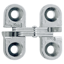 100 Invisible 180° Opening Hinge, Satin Chrome