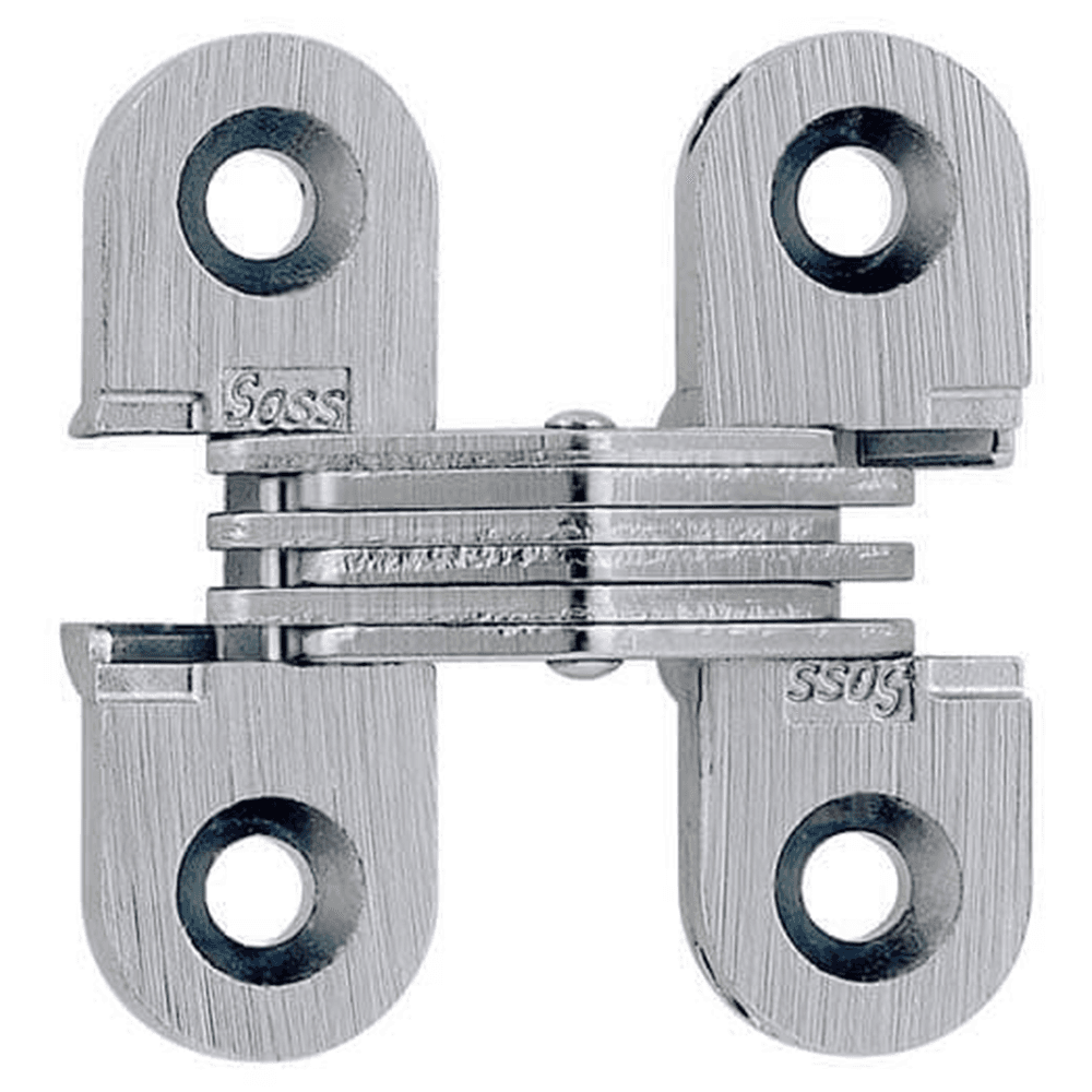 103 Invisible 180° Opening Hinge, Satin Chrome
