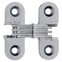 103 Invisible 180° Opening Hinge, Satin Chrome