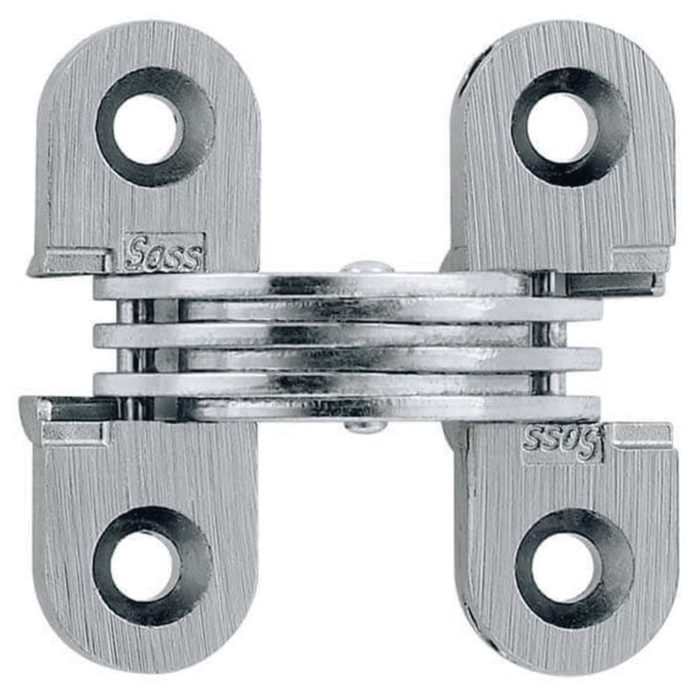 114 Mount Invisible 180° Opening Hinge, Satin Chrome