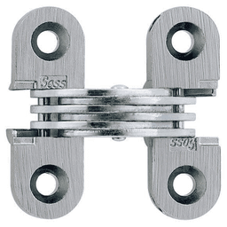 114 Mount Invisible 180° Opening Hinge, Satin Chrome