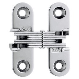 203 Invisible 180° Opening Hinge, Bright Chrome