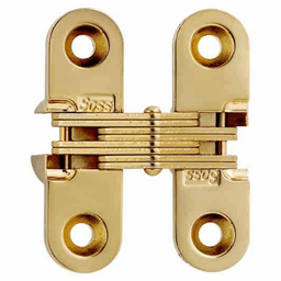 203 Invisible 180° Opening Hinge, Bright Brass
