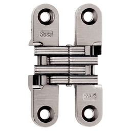 3/4" 204 Invisible 180° Opening Hinge, Satin Nickel