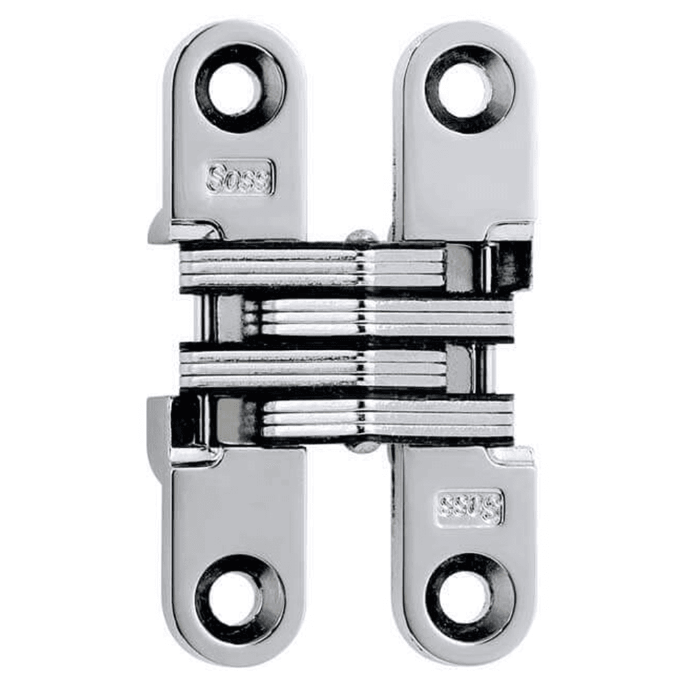 3/4" 204 Invisible 180° Opening Hinge, Bright Chrome