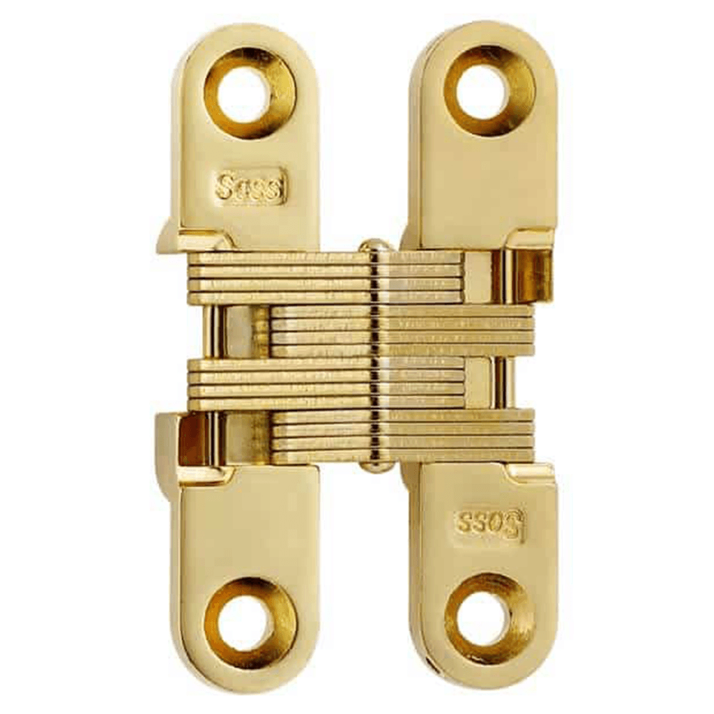3/4" 204 Invisible 180° Opening Hinge, Bright Brass