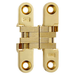 3/4" 204 Invisible 180° Opening Hinge, Bright Brass