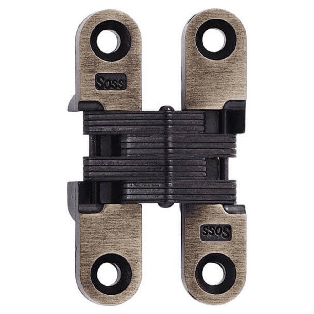 3/4" 204 Invisible 180° Opening Hinge, Antique Brass