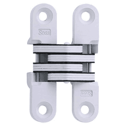 3/4" 204 Invisible 180° Opening Hinge, White E-Coat