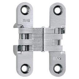 205 Invisible 180° Opening Hinge, Satin Chrome