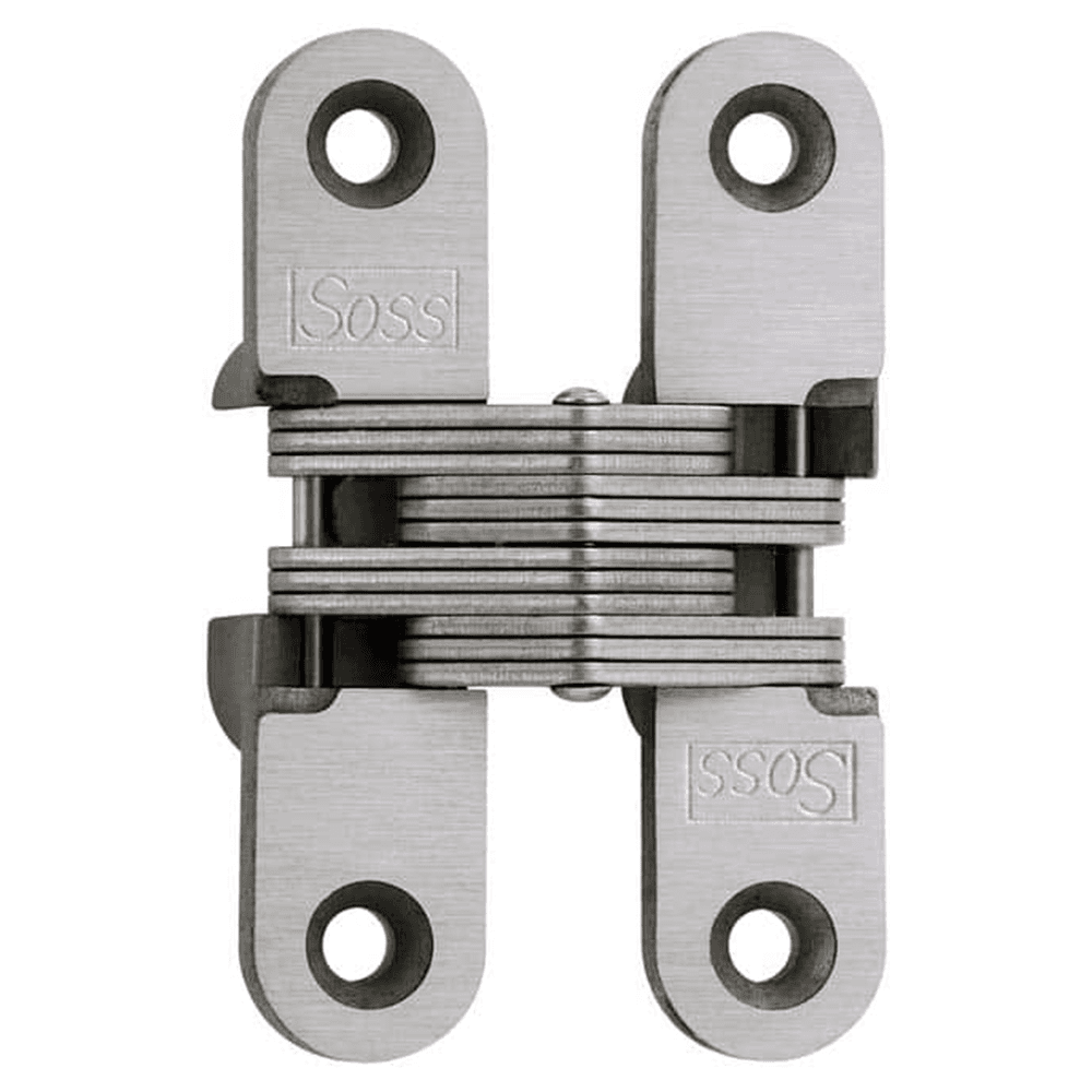 208SS Invisible 180° Opening Hinge, Satin Stainless Steel