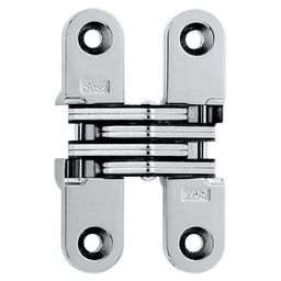 208 Invisible 180° Opening Hinge, Bright Chrome