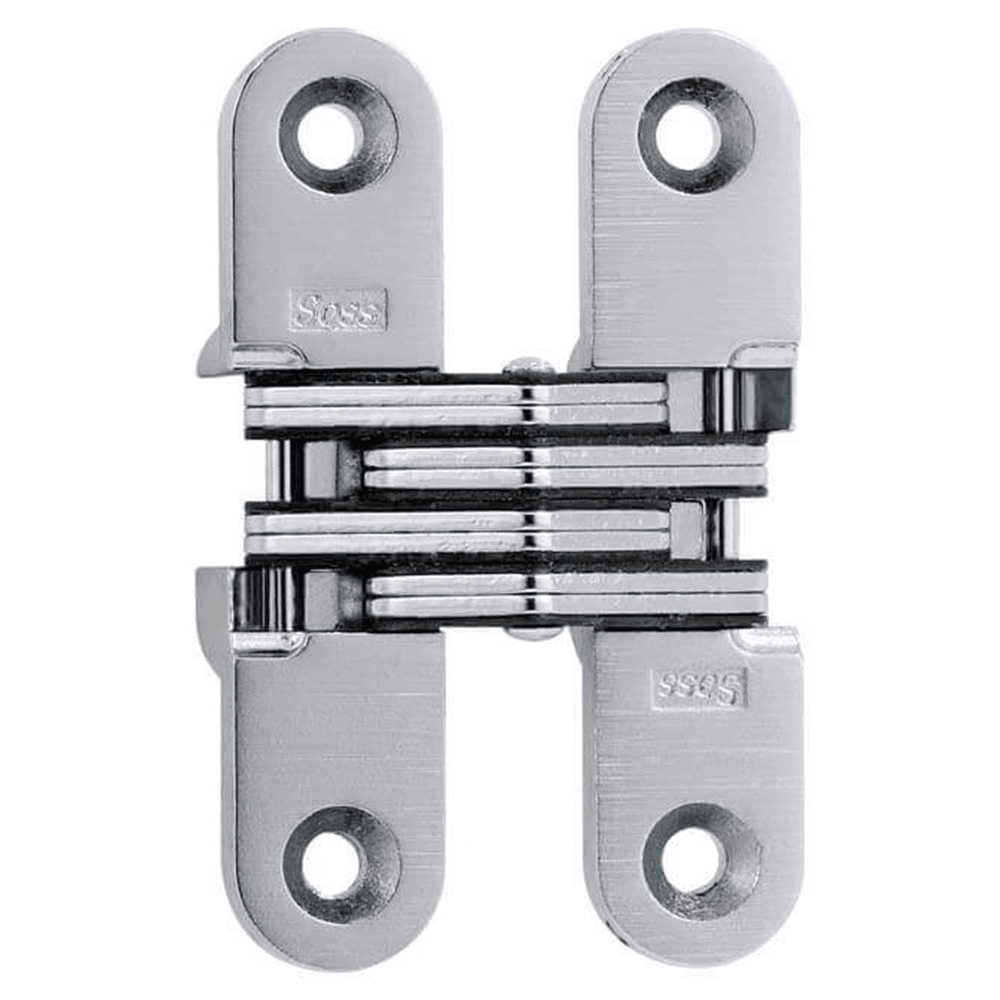 208 Invisible 180° Opening Hinge, Satin Chrome
