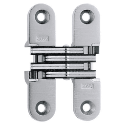208 Invisible 180° Opening Hinge, Satin Chrome