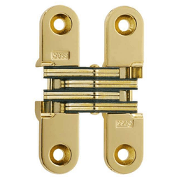 208 Invisible 180° Opening Hinge, Bright Brass