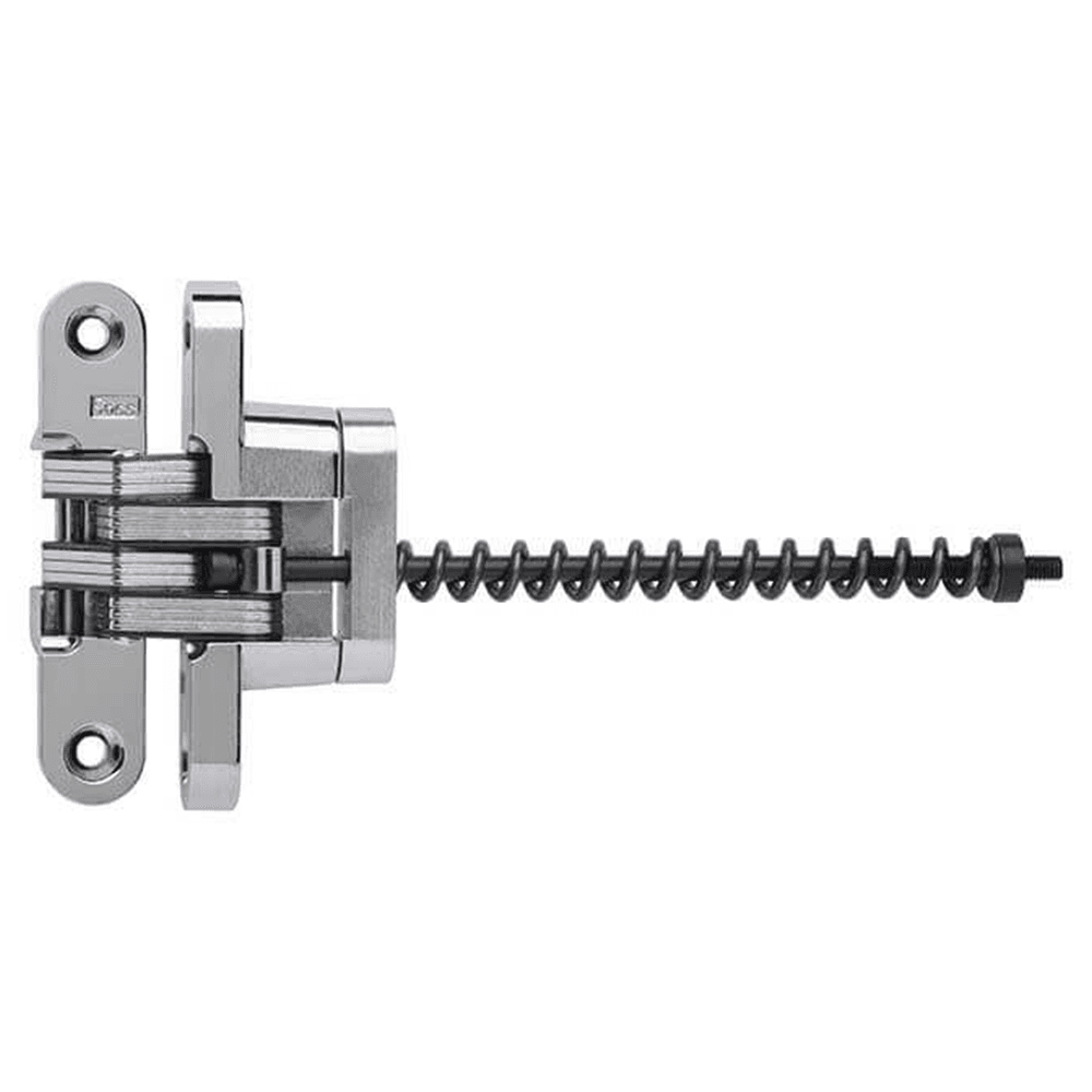 212IC Invisible 180° Opening Closer Hinge, Bright Chrome