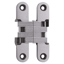 1-1/8" 212 Invisible 180° Opening Hinge, Bright Stainless Steel